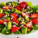 Spinach and Fruit Salad with Avocado Citrus Dressing