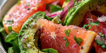 Calming Grapefruit Avocado Salad