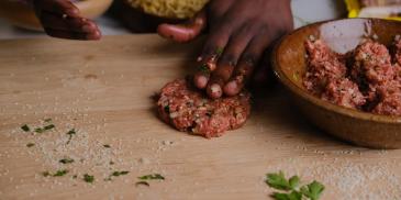 Maggnificent Beef Burger in Noodle Bun